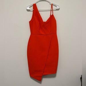BCBG Asymmetrical Orange Dress